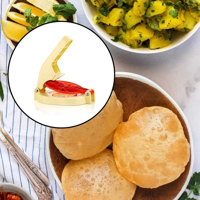 EARLYWOOD Plastic Puri Press Maker with Handle for Kitchen